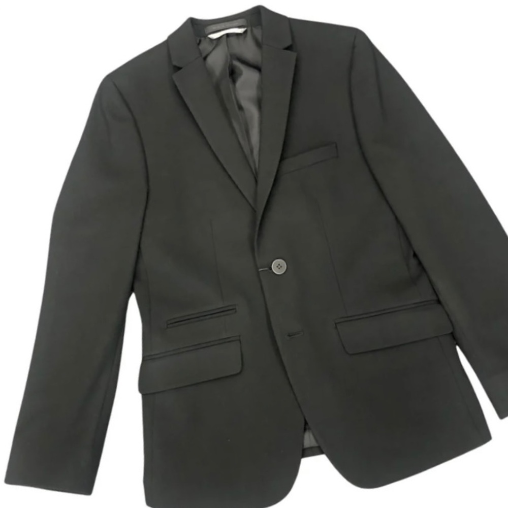 Size 14 US Boys Modern Classic Black Blazer Suit Jacket. Andrew Marc. Like new!
